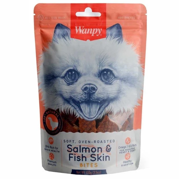Wanpy Gerçek Somon Dilimleri 100 gr FA-31 Köpek Ödülü - Resim 1