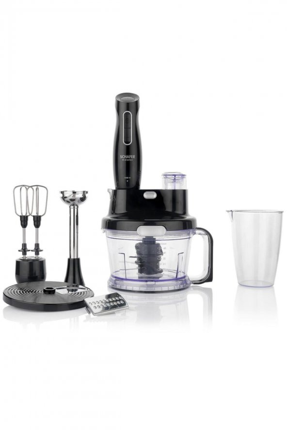 Schafer Meister Multi 17 Parça Siyah 1000 W Blender Seti