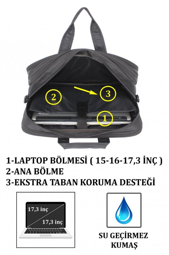 Laptop Çantası 17" inç Tam Körüklü 8683255011629 - 3