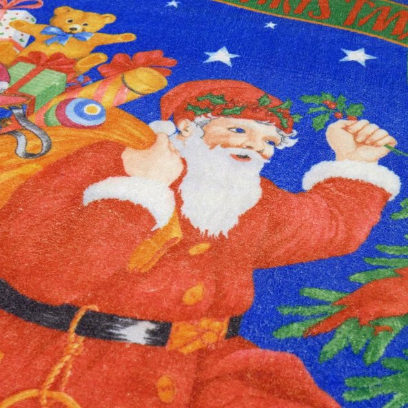 Myfloor Santa Claus ve Merry Christmas Temalı Halı 80 x 120 cm - 2