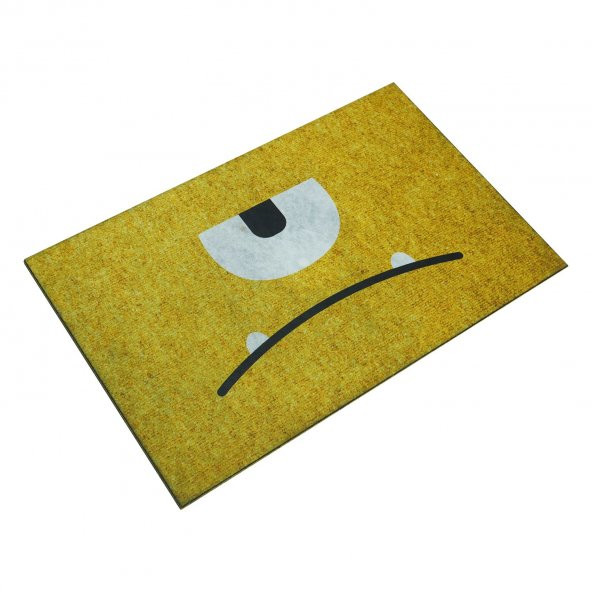 Canavar Emoji Çift Taraflı Kauçuk Kapı Önü Paspası - Resim 2