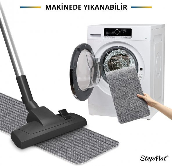Stepmat Kaymaz Tabanlı ve Yıkanabilir Merdiven Basamak Halısı - 3