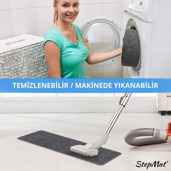 Stepmat Kaymaz Tabanlı ve Yıkanabilir Merdiven Basamak Halısı - 4