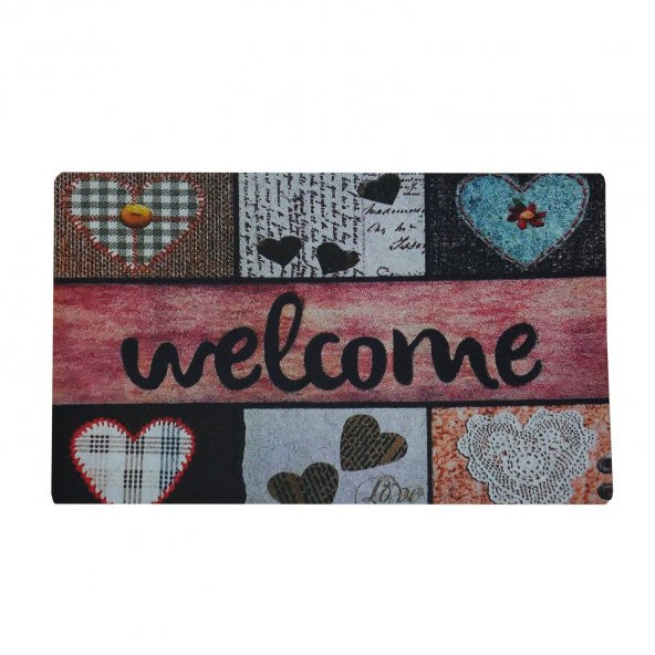Welcome Yazılı Kauçuk Kapı Önü Paspası - 3