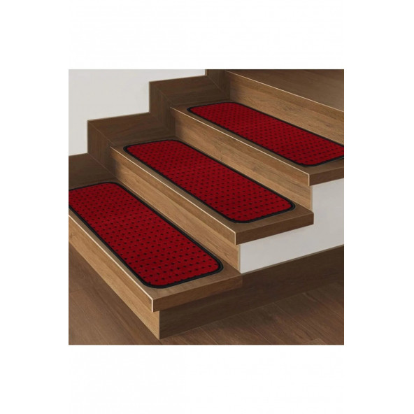 Bukle Halıdan Kaymaz Tabanlı Merdiven Basamak Paspası / Halısı