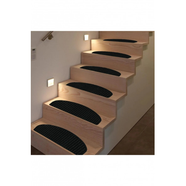 Bukle Halıdan Kaymaz Tabanlı Merdiven Basamak Paspası / Halısı - Resim 3