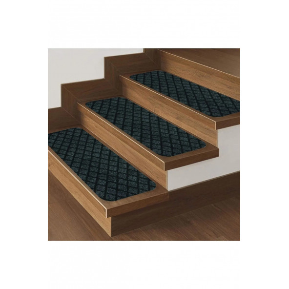 Desenli Kaymaz Tabanlı Merdiven Basamak Paspası / Halısı ürün görseli