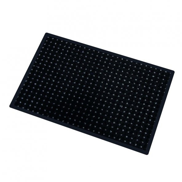 Siyah Benekli Toz Kontrollü PVC Tabanlı Nem Alıcı Kapı Önü Paspası - Resim 2