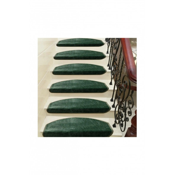 Koyu Yeşil Kendinden Yapışkanlı Merdiven Basamak Paspası / Halısı - Resim 3