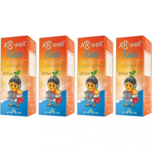 Aris Life Arwell Kids Betaglukan Şurup 200 Ml 4Lü PAKET (SKT:10/2023)