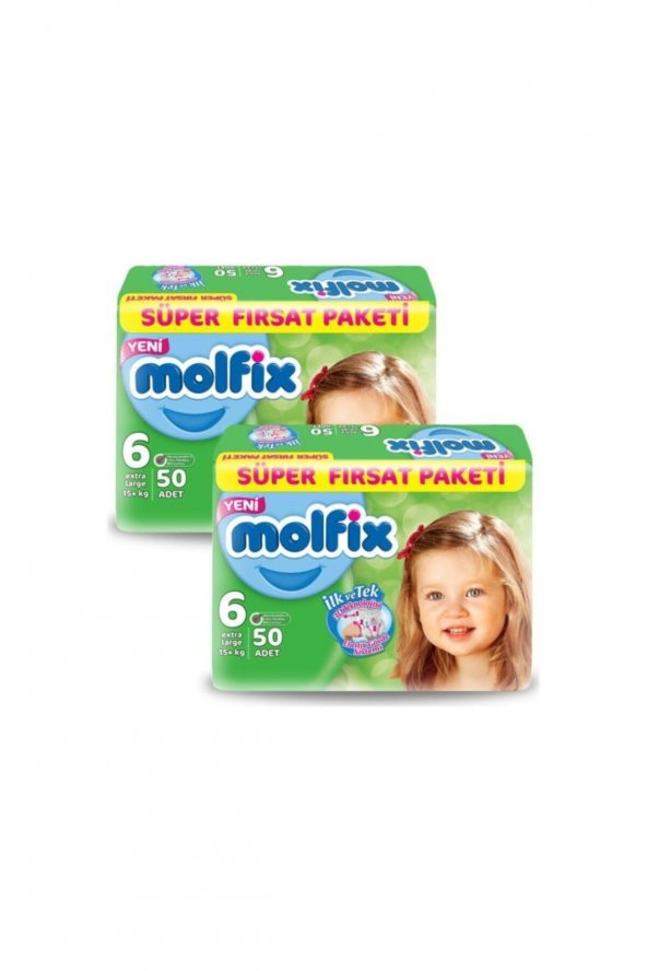Molfix  Bebek Bezi 6 Beden Ekstra Large Aylık Fırsat Paketi 100 Adet - 2