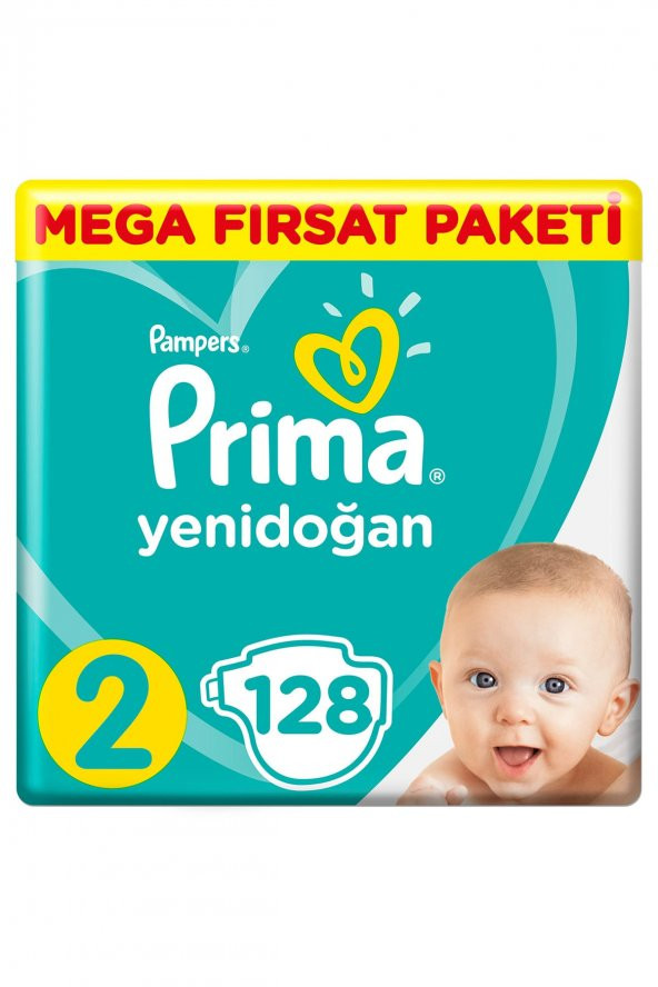 Prima Bebek Bezi Yeni Bebek 2 Beden Mini Mega Fırsat Paketi 128 Adet