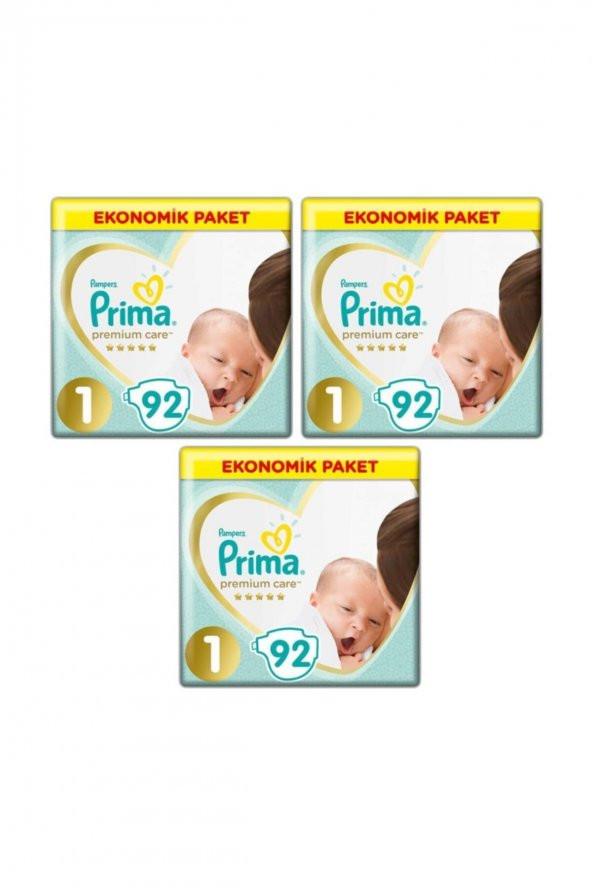 Prima Bebek Bezi Premium Care 1 Beden Yenidoğan 92 Adet 3 Adet