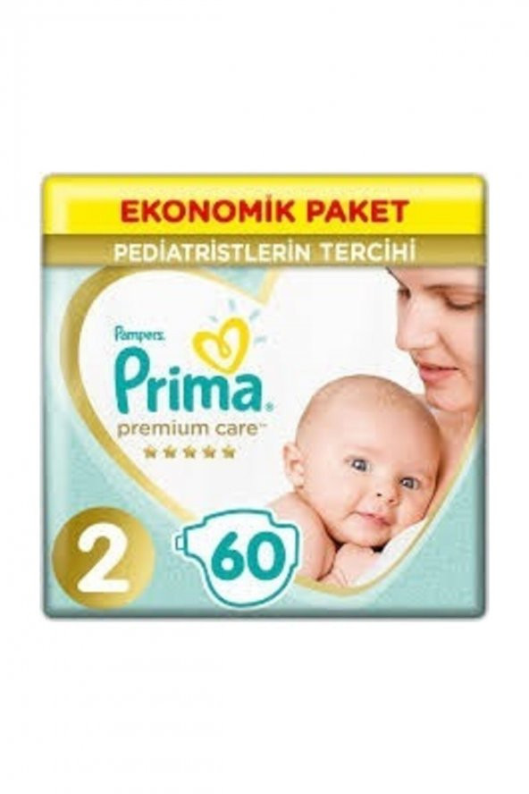 Prima  Bebek Bezi Premium Care 1 Beden Yenidoğan 60 Adet - 1