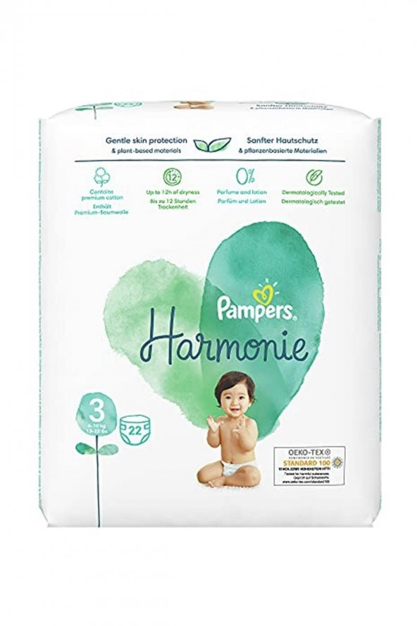 Prima  Pampers Harmonie Bebek Bezi 3 Beden 22’li