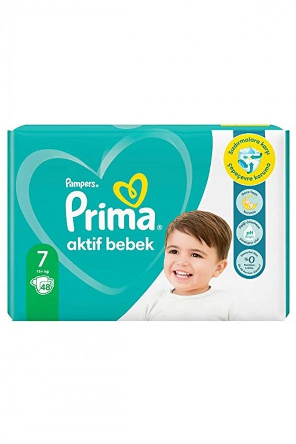 Prima  Bebek Bezi Aktif Bebek 7 Beden 48 Adet Xx Large Mega Fırsat Paketi