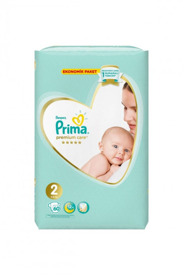 Prima  Bebek Bezi Premium Care 2 Beden 60 Adet Ekonomik Paket - 2