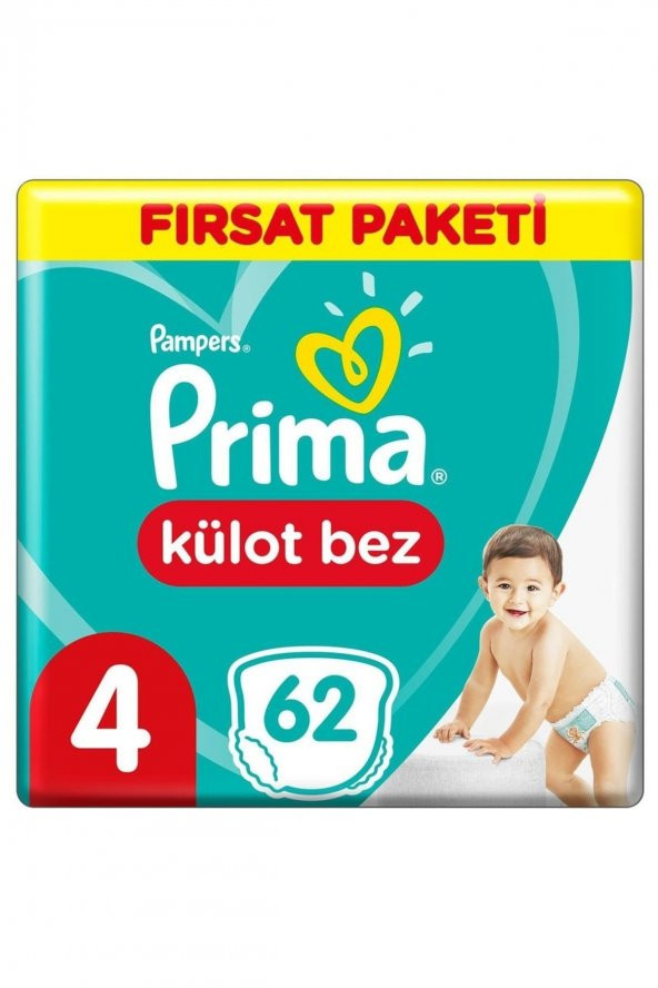 Prima  Külot Bebek Bezi Fırsat Paketi 4 Beden 62 Adet