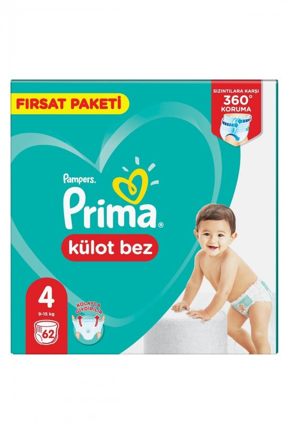 Prima  Külot Bebek Bezi Fırsat Paketi 4 Beden 62 Adet - 2