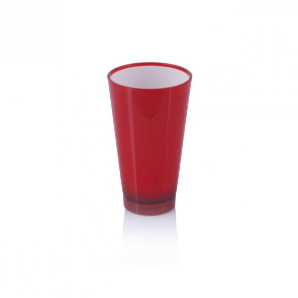 Akrilik Kırmızı Uzun Meşrubat Bardağ