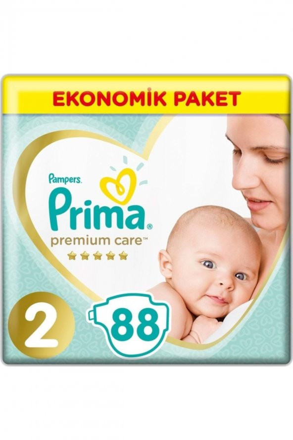 Prima  Bebek Bezi Premium Care 2li Ekonomik Paket 2 Beden 176 Adet - 2