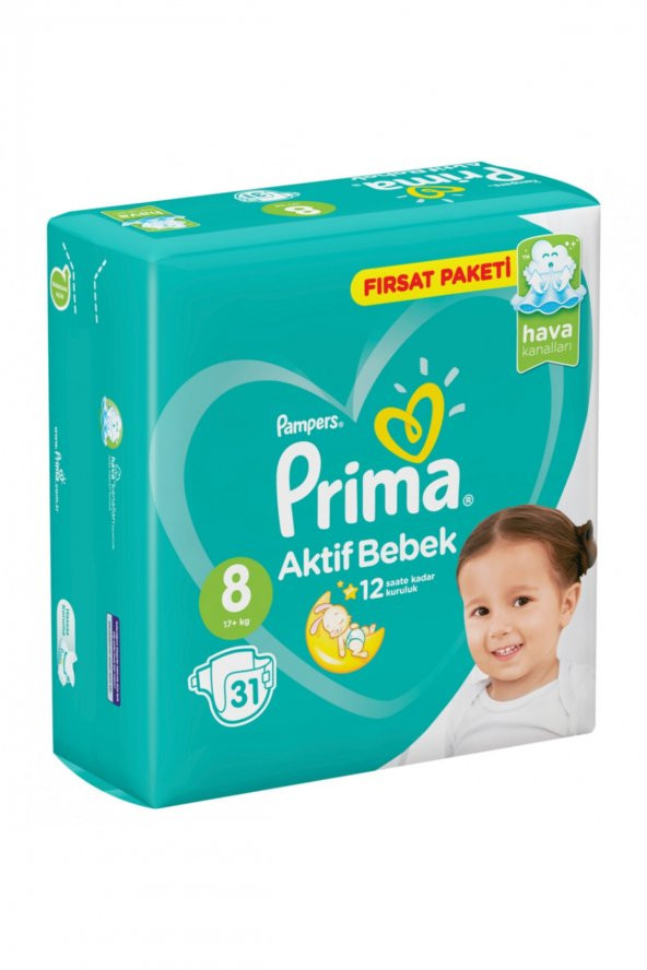 Prima Bebek Bezi Aktif Bebek 8 Beden 31 Adet Fırsat Paketi - 4