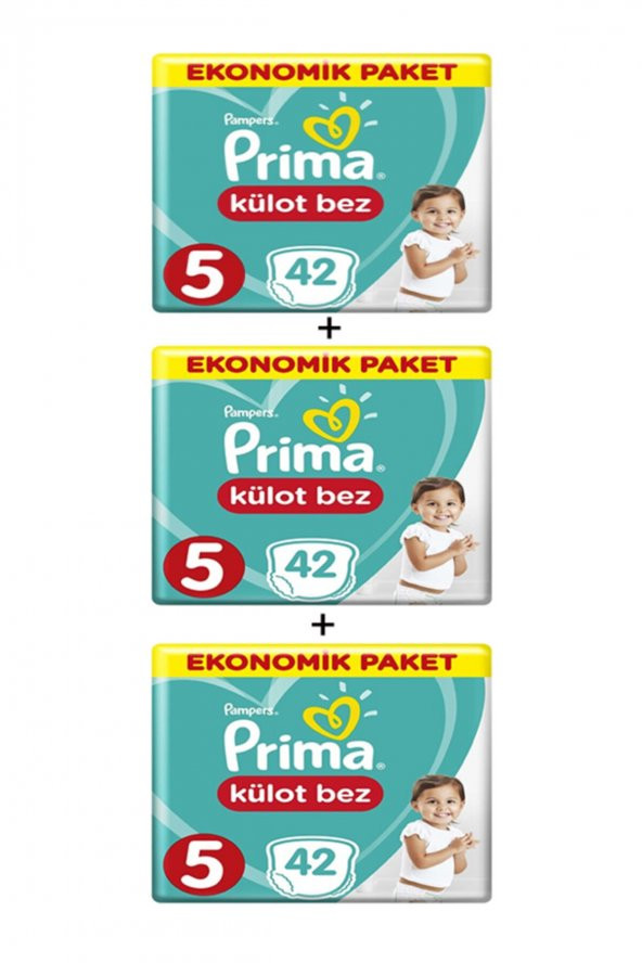 Prima  Pants Bebek Bezi 5 Numara 42li 3 Paket 42x3 126 Adet - 1