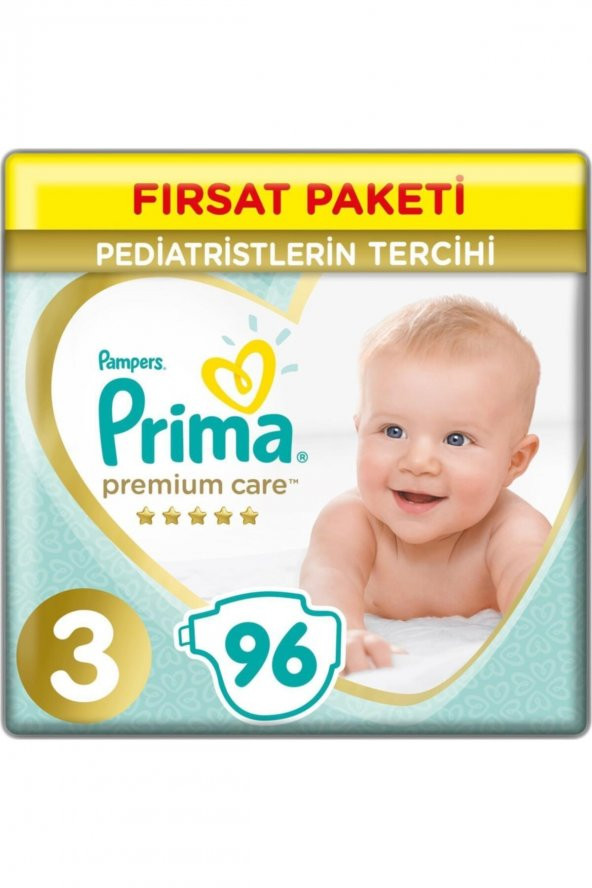 Prima Premium Care Bebek Bezi Fırsat Paketi 3 Beden 96 Adet - 1