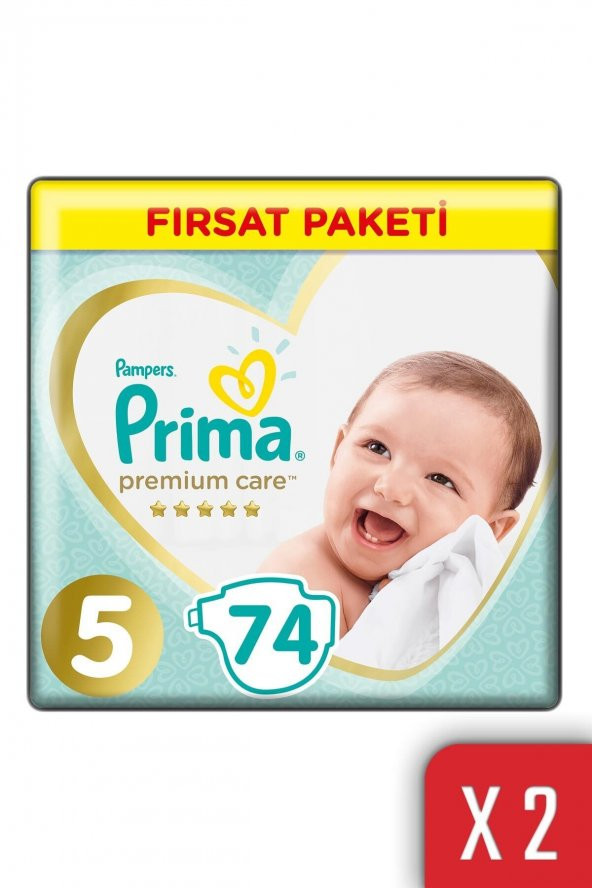 Prima  Premium Care Bebek Bezi 5 Beden 11-16 Kg 148li Junior Fırsat Paketi