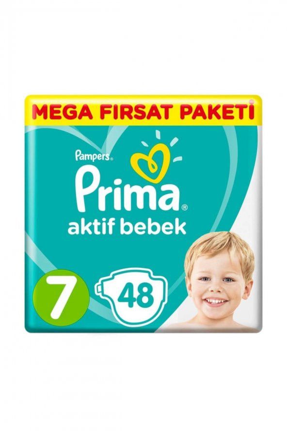 Prima  Bebek Bezi Aktif Bebek 7 Beden Xx Large 48 Adet - 1