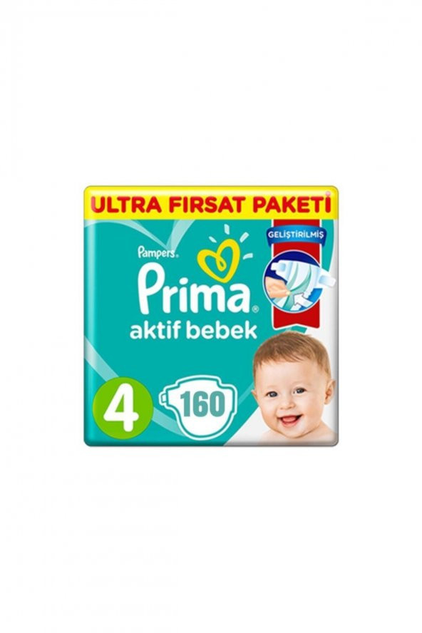 Prima  Bebek Bezi Aktif Bebek 4 Beden 80 Adet Ultra Fırsat Paketi X 2 Adet - 2