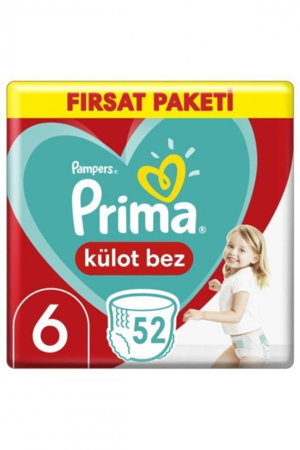 Prima Külot Bebek Bezi Fırsat Paketi 6 Beden 52 Adet
