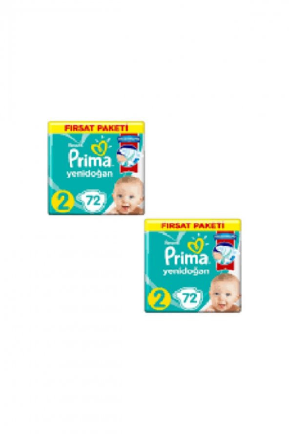 Prima Bebek Bezi Aktif Bebek 2 Beden 72li X 2 Adet 144 Adet - 1