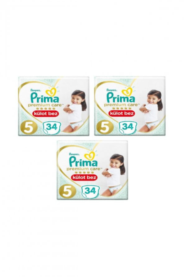 Prima  Premium Care Külot Bebek Bezi 5 Numara Junior 102 Adet 12-17 Kg