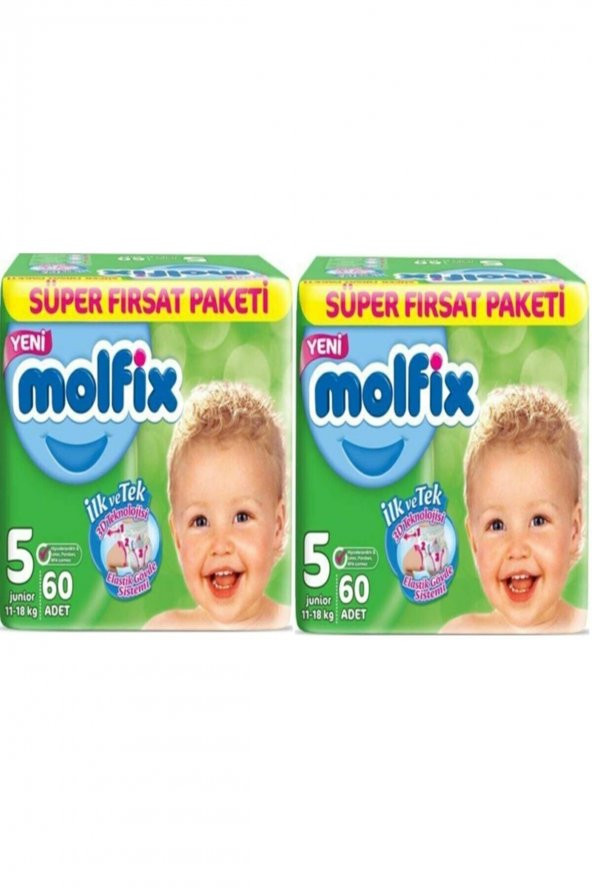 Molfix  Molfıx Super Fırsat Paketi 5 Numara 60x2 Evony Maske Hediyeli