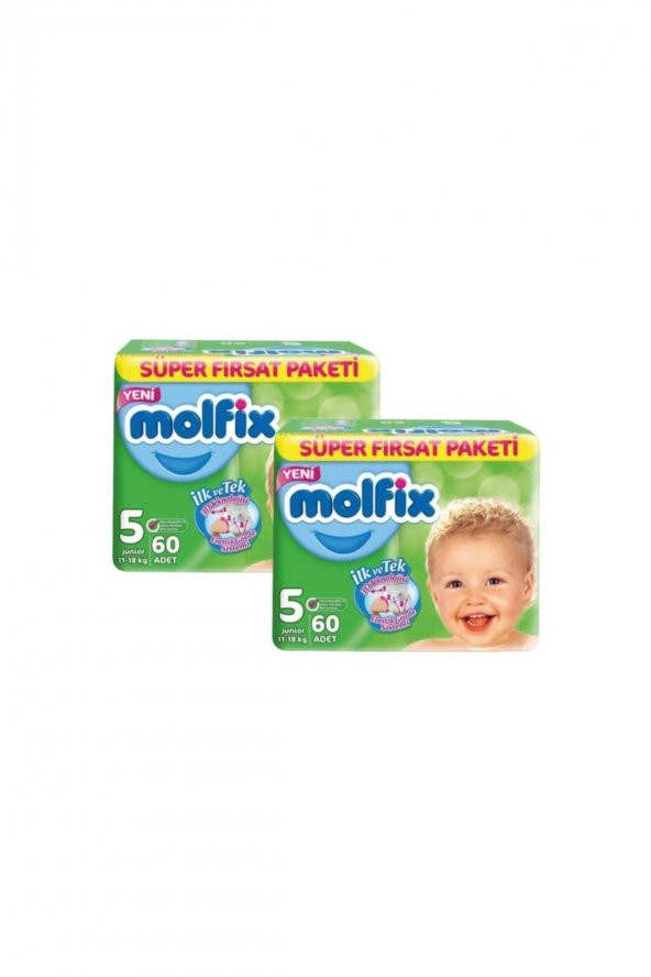 Molfix  Molfıx 5 Super Fırsat Paketı Junıor 60 Lıx2