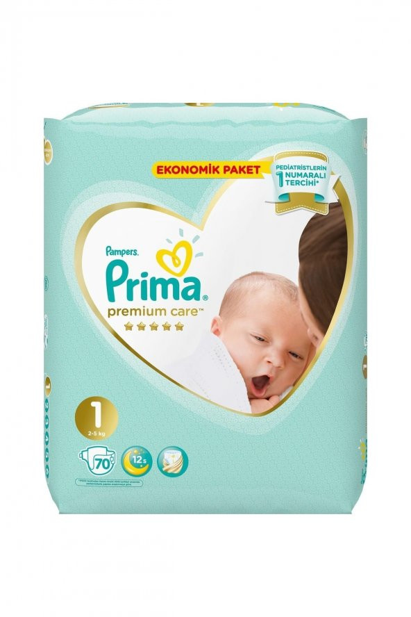 HECTOR EMPORİUM  Prima Premium Care Bebek Bezi Ekonomik Paket 1 Beden 70 Adet - 3