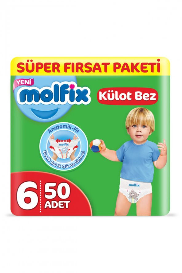 Molfix  Külot Bez 6 Beden Extra Large Süper Fırsat Paketi 50 Adet