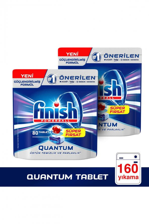 Finish  Quantum 160 Tablet Bulaşık Makinesi Deterjanı (80x2)