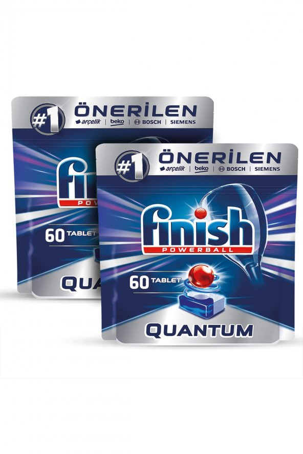 Finish  Quantum 120 Tablet Bulaşık Makinesi Deterjanı (60x2) - 2
