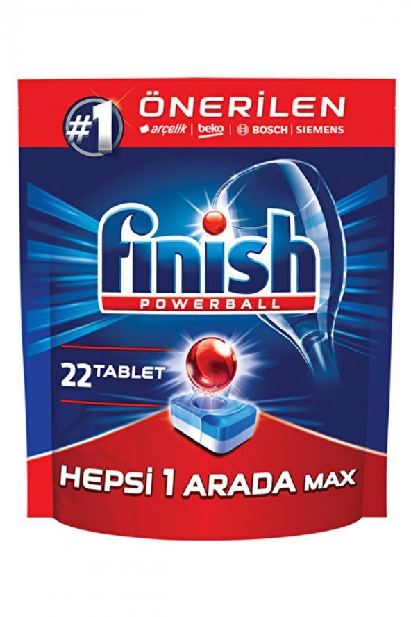 Finish  Hepsi Bir Arada Max 22 Tablet Bulaşık Makinesi Deterjanı