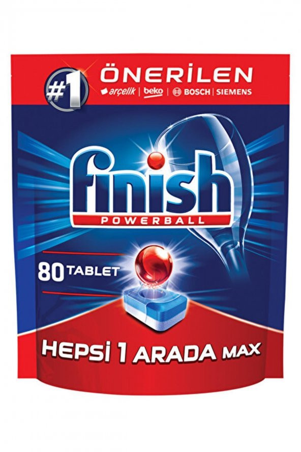 Finish  Hepsi Bir Arada Max 80 Tablet Bulaşık Makinesi Deterjanı