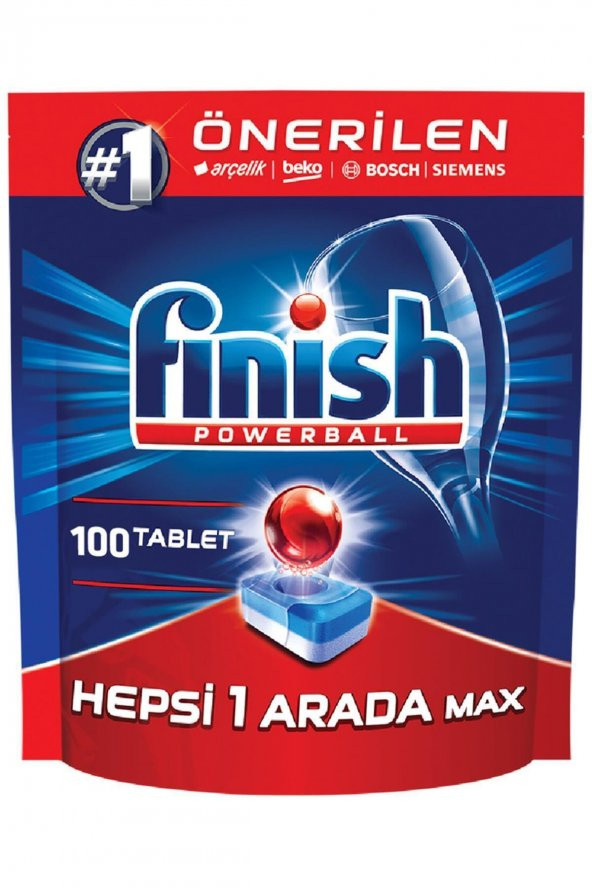 Finish  Hepsi Bir Arada 100 Tablet Bulaşık Makinesi Deterjanı