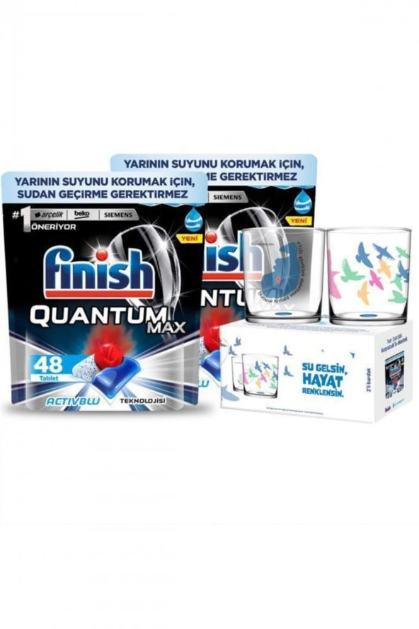 Finish  Quantum Max 96 Kapsül Bulaşık Makinesi Deterjanı (48x2)