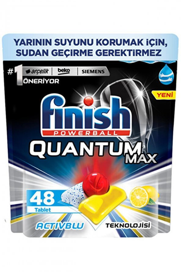 Finish  Quantum Max 48 Kapsül Bulaşık Makinesi Deterjanı Limon
