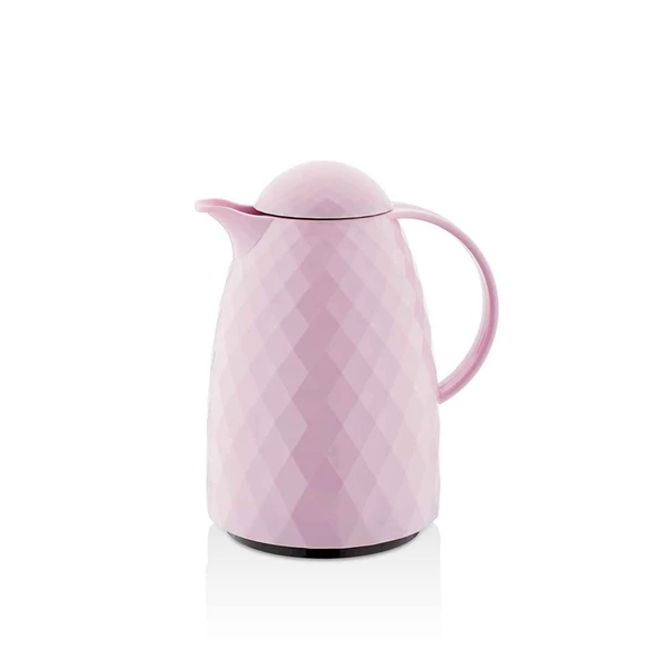 1 Lt Akrilik Soft Pembe Çay Termosu 12 Saat Sıcak 24 Saat Soğuk - 1