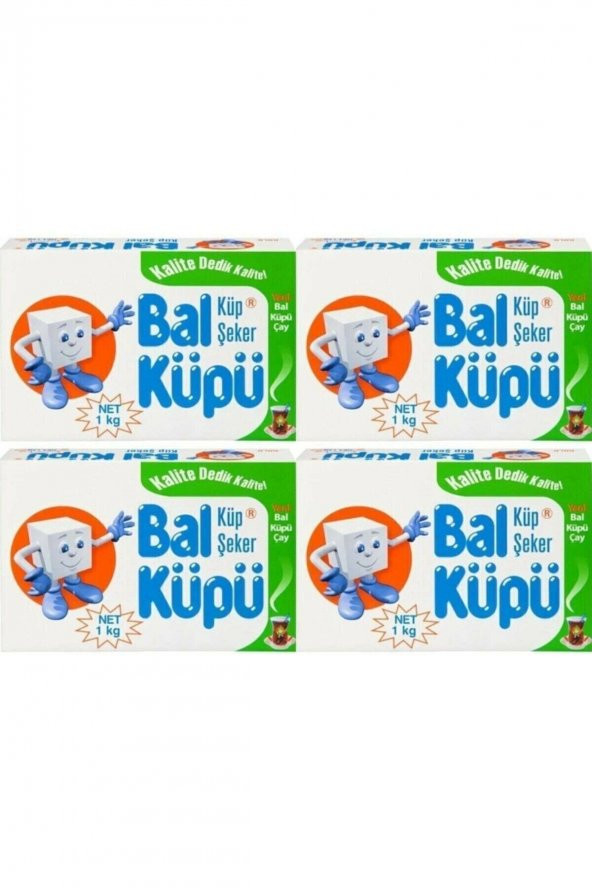 BALKÜPÜ Bal Küpü Küp Şeker 360 Adet 1 Kg 4 Adet