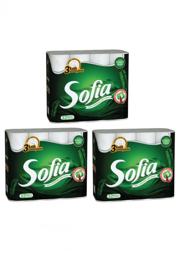 Sofia  3 Katlı Tuvalet Kağıdı 3 X 32 Rulo 96 Adet
