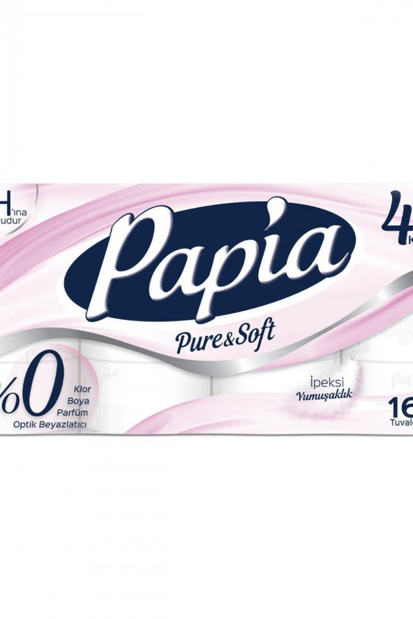 Papia  Pure&soft Tuvalet Kağıdı 16lı 4 Katlı