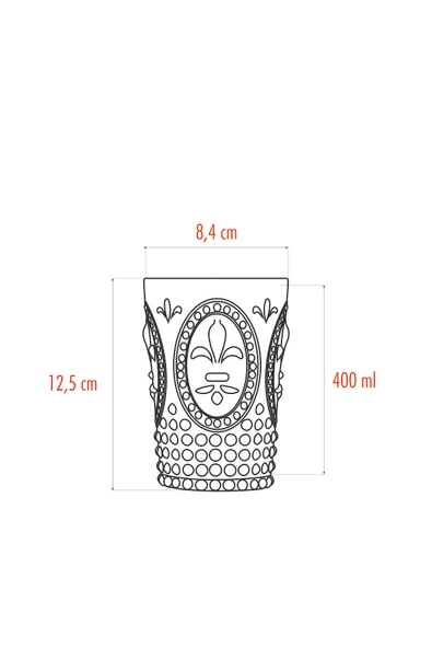 Akrilik Bal Tekli Kısa Bardak & Su Meşrubat Kahve Yanı Bardağı 400 ml ( Cam Değildir ) - 2